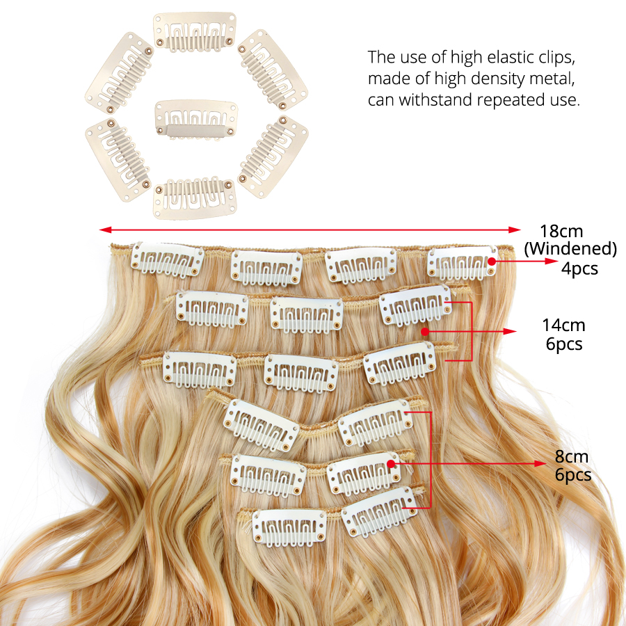 16 Clip In Hair Extension Curly