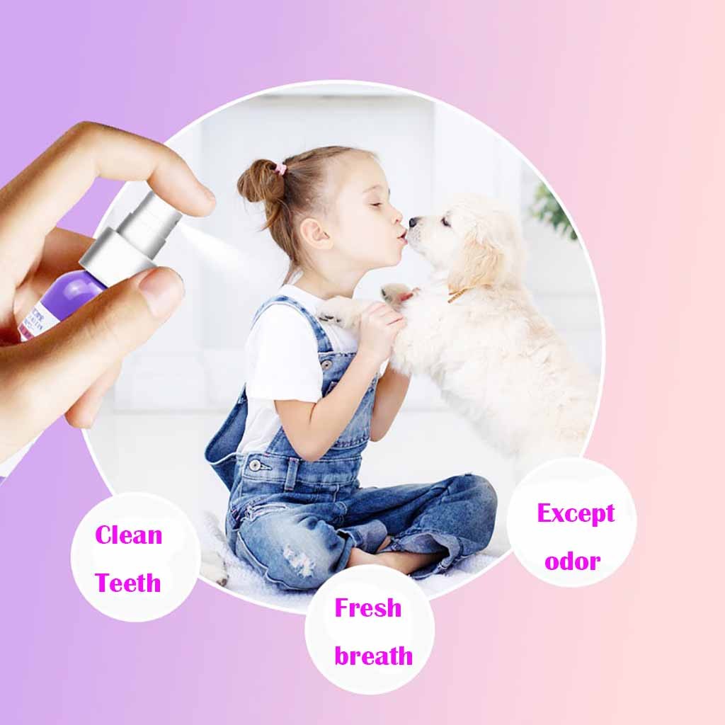 New Pet Dog Breath Freshener Pet Teeth Breath Cleaning Freshener Dog Cat Spray Care Cleaner