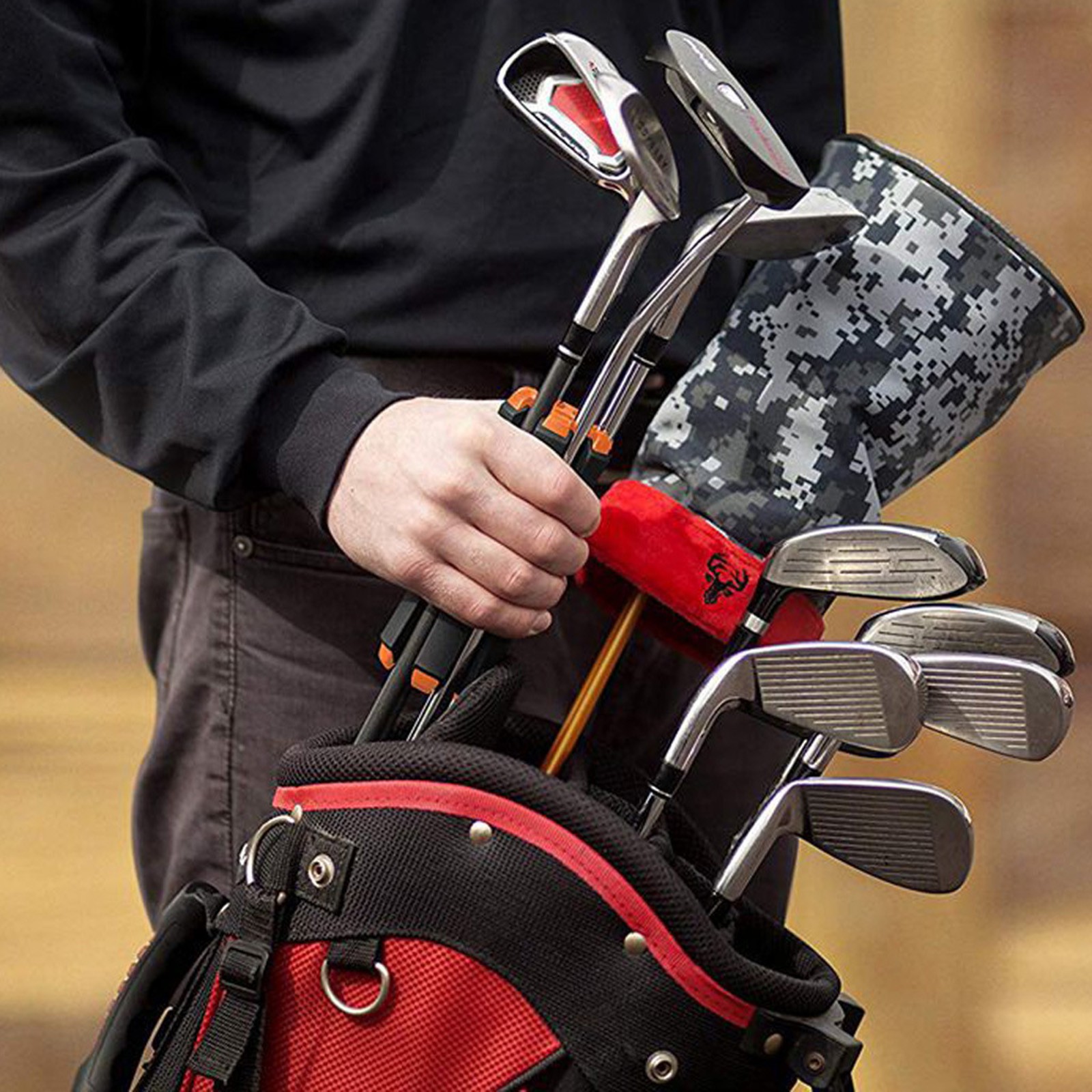 New Silo Golf Club Carrier Portable Golf Club Holder Organiser Perfect For The Range Or Practice Holds 6 Clubs