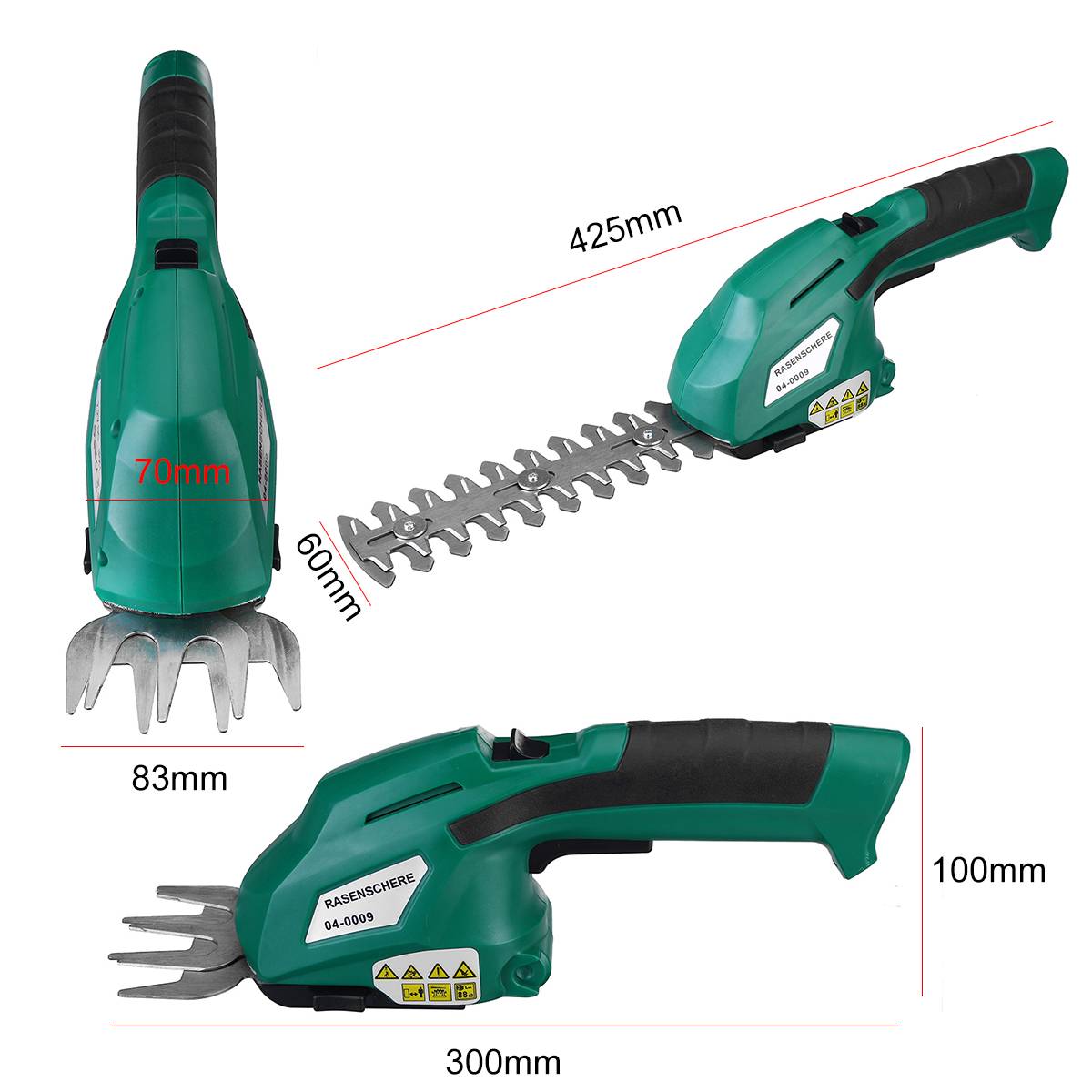 2 in 1 7.2V Electric Trimmer Grass Shears Lithium-ion Cordless Hedge Trimmer Rechargeable Weeding Shear Household Pruning Mower