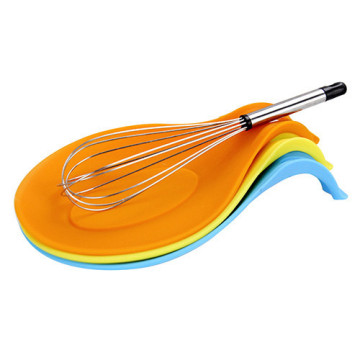 Silicone Heat Resistant Spoon Rest Utensil Spatula Pot Holder Tool Pince Kitchen Cuisine Gadgets