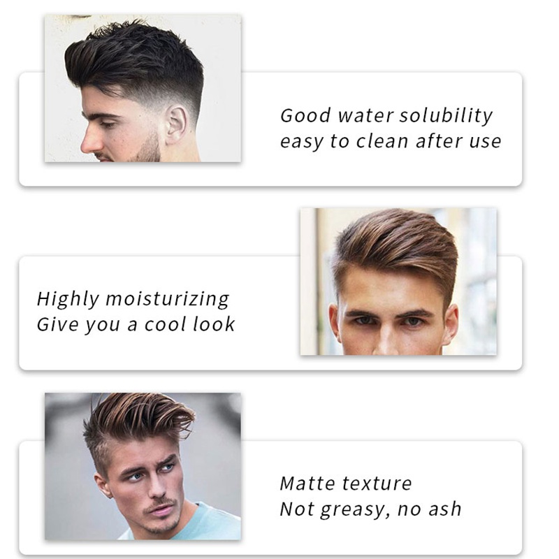 hair clay high hold low shine hair wax natural look for man make fashion cool hair style 80g best styling strong hold daily use