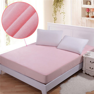 Pink Terry Waterproof Mattress Cover Anti-mite Breathable Hypoallergenic Bed Protection Pad Mattress Protector Bed Bug Suit 1 PC