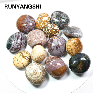 1pc Natural Stones Ocean Jasper Round Mineral Ore Specimen Agate Crystal Quartz Home Desk Decorations Reiki Fengshui Collection