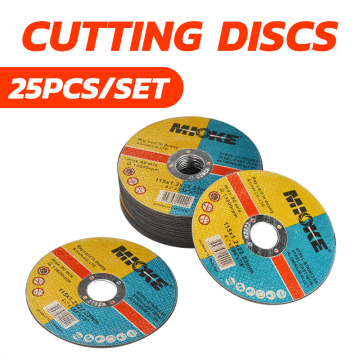 25pcs/set Thin Metal Cutting Slitting Discs Stainless Steel 115mm/4.5