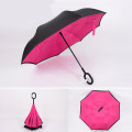 Women Men High Quality Long Handle C Windproof Reverse Folding Double Layer Inverted Umbrella Self Stand Umbrella Rain Sun