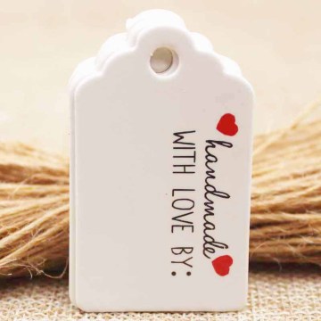 100tag +100 string style paper gift tag white/kraft cardboard jewelry label tag for gift /wedding favors products note tag