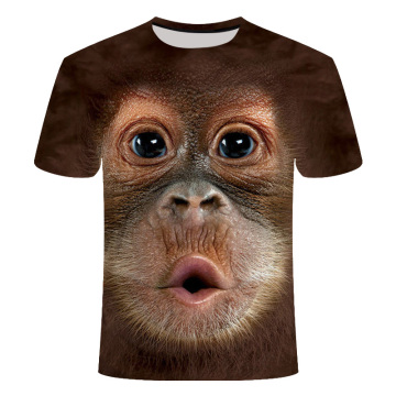 T-shirts 3D men women 2020 Summer Printed Animal Monkey T-shirt Short Sleeve Funny Design Casual Tops Tees graphic T-shirt