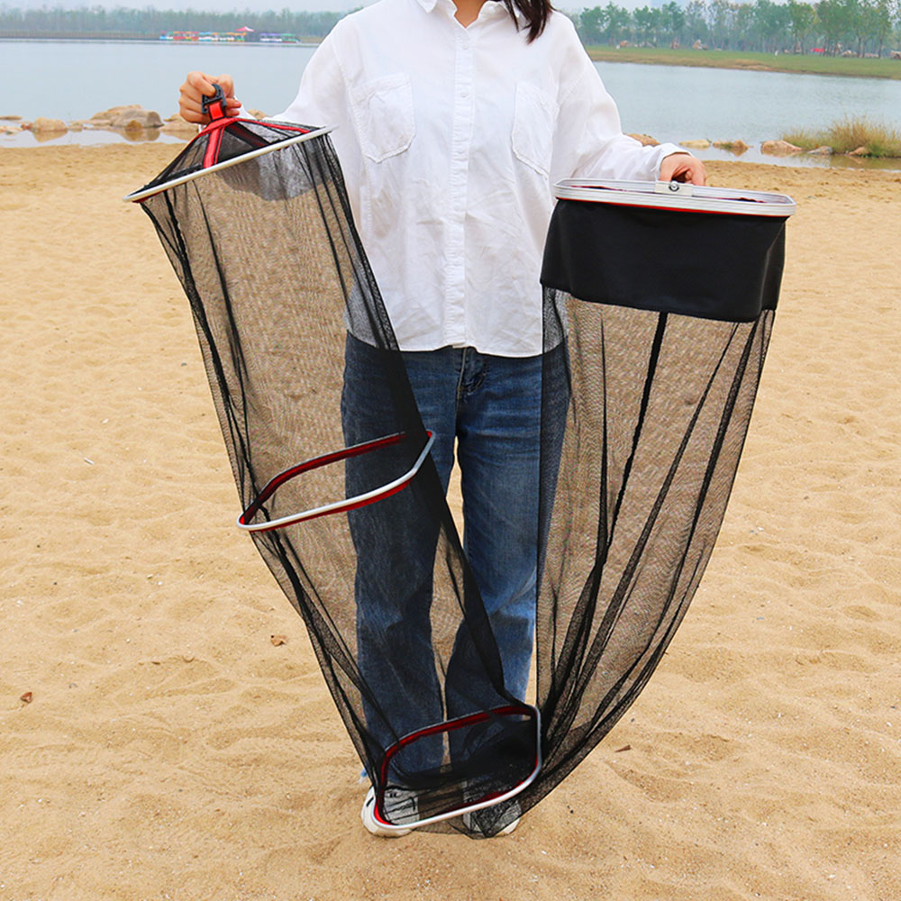 Fish Cage Glued Square Net Cage Outdoor Portable Fishing Net Cage Fish Bag Quick-drying Fishermen's Equipment X362G