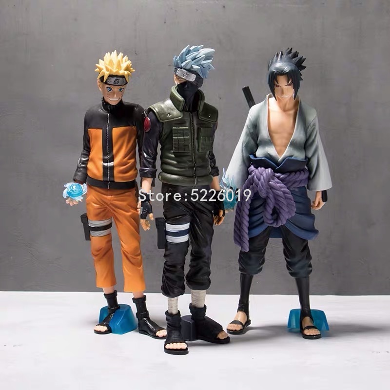 28cm Naruto Shippuden Anime Figure ROS Grandista Uzumaki Naruto Figure Uchiha Sasuke Hatake Kakashi Haruno Sakura Action Figures