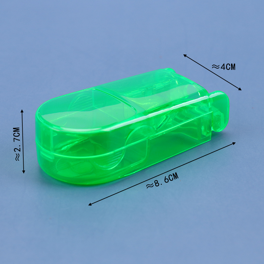 1PC Medicine Box Folding Medicine Drug Pill Cutter Box Portable Storage Case Cutting Drugs Container