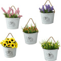 Wall Hanging Planter Flower Pot Plant Pots Basket Holder Artificial Wall Mounted Plant Pots Balcony Garden Home Decoration