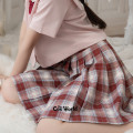 [Goldfish] Girl's Summer High Waist Pleated Skirts Plaid Skirts Women Dress For JK School Uniform Students Cloths