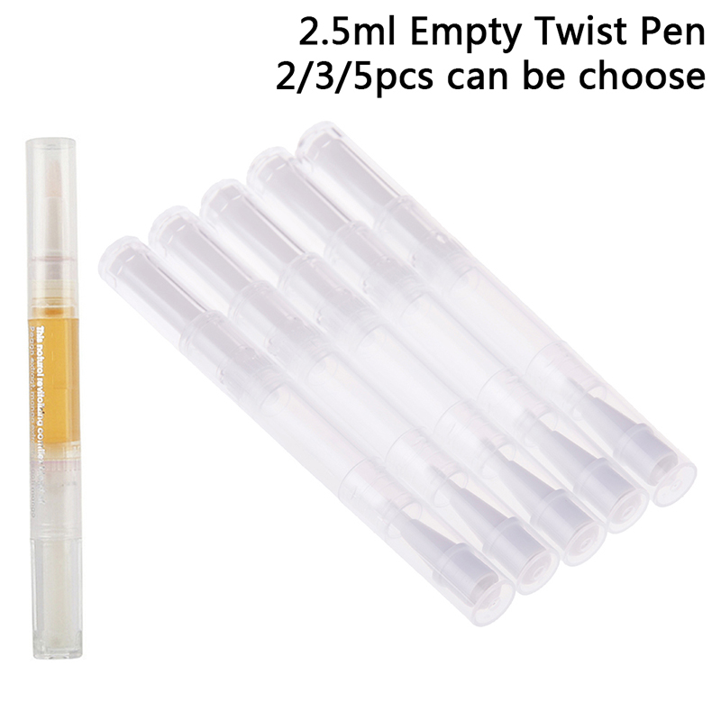 2/3/5Pc 2.5ml Cuticle Revitalizer Nutrition Oil Nail Art Treatment Manicure Soften Pen Tool Nail Cuticle Oil Pen Empty Twist Pen