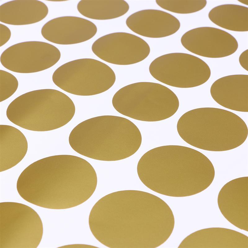 54 Decals Gold Dot Wall Stickers Removable Metallic Dot Decals Round Sticker for Festive Wall Decor Baby Nursery Kids Room 4cm