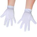 1 Pair High Quality Three Ribs White Gloves Celebration Etiquette Jewelry Performance Polyester Gloves Unisex