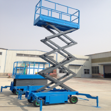6.5m 300kg Manual aluminum man lift Material handling machine for Factory warehouse material handling