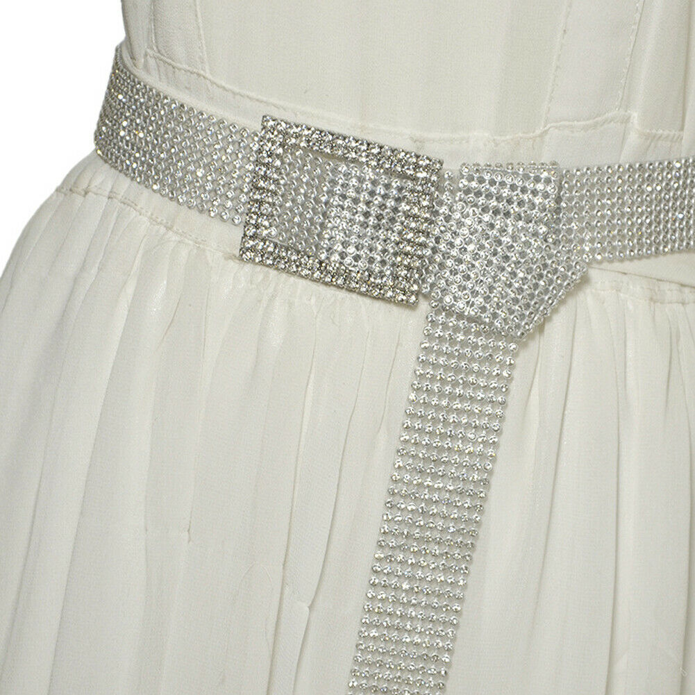 120cm Brilliant Women's Belt Bling Crystal Waist Chain Full Diamond Rhinestone Crystal Belt Luxury Large Party Waist Belt