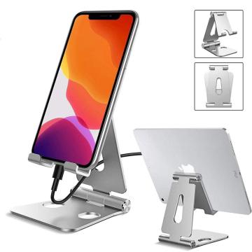 Desktop Mobile Phone Holder Stand, Cradle, Dock, Phone & Tablet Holder, Aluminum Adjustable Desktop Stand