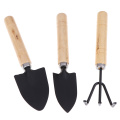 3Pcs/set Mini Garden Tool Sets Shovel Rake Spade Bonsai Tools Set Wooden Handle