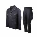 WWII GERMAN ARMY M32 BLACK WOOL TUNIC & BREECHES WW2 Military Uniform War Reenactments