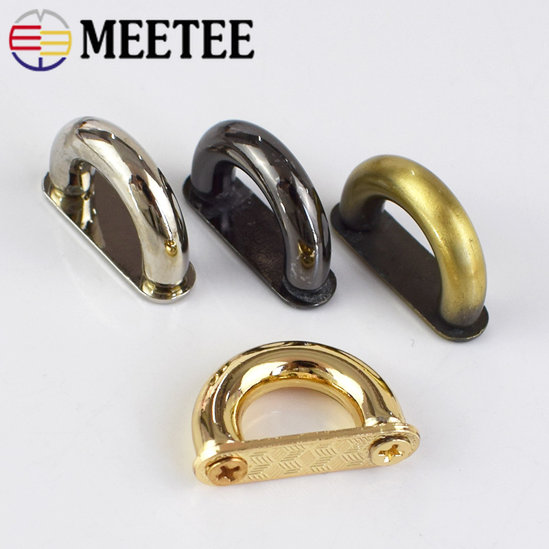 Meetee 5/10pcs 13mm Metal D Ring Buckle Connection Alloy Shoes Bags Arch Bridge Buckles DIY Sewing Hardware Accessories AP523