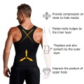 Slimming Body Shaper For Men Waist Trainer Sports Compression Shirt Zipper Vest Sauna Suit Zipper Vest Weight Loss Corset