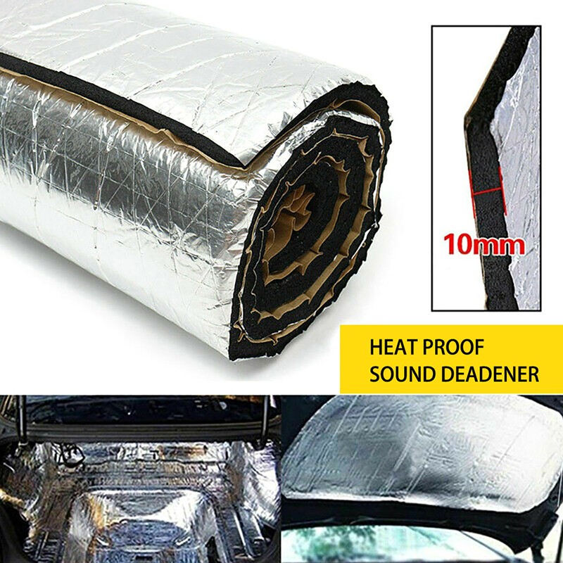 1 Roll 100x40cm 10mm Car Sound Heat Insulation Cotton Soundproof Aluminum Foil Waterproof Anti Dust Noise For Car Interior Part