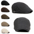 New Men's Fashion Newsboy Cap Male's Solid Color Ivy Hat Berets Cap Casual Golf Hat