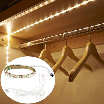 Smart Dimmable 5V USB PIR Motion Sensor LED Strip Light Flexible Adhesive Lamp Tape Day/Night Mode For Closet Stairs Cabinet D30