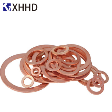 Flat Copper Washer Metal Solid Gasket Sump Plug Oil Seal Ring Fitting Fastener HardwareM5 M6 M8 M10 M12 M14 M16 M18 M20 M22 M24