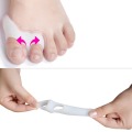 2pcs/set Silicone Corrector Straightener Splint Bunion Toe Protector Two Hole Toe Separator Pads Foot Care Tools