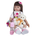 Fashion 60 cm Reborn Dolls Girl Soft Vinyl Realistic Princess Doll Baby Toy Boneca Menina Doll Christmas Gift Playmate Toys