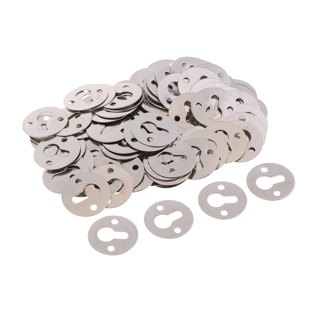 100Pcs Round Keyhole Hangers Fasteners Hanging Hardware for Picture Frame 23mm