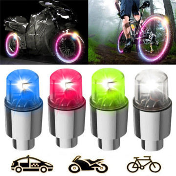 2Pcs/lot LED Car Bike Wheel Tire Tyre Valve Dust Cap Spoke Flash Lights Car Valve Stems & Caps Accessories
