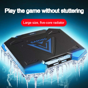 Gaming Laptop Cooler Five Fan Led Screen Dual USB Port Laptop Cooling Pad with Stand Function for 12-17 inch Laptop