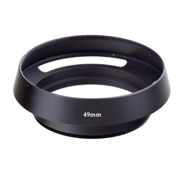 49mm 49 mm Black Metal Vented Camera Lens Hood For Leica M 49mm Thread Lens