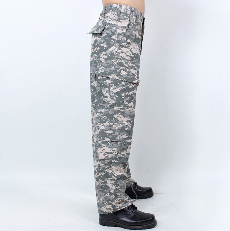 Wholesale High Quality A-TACS FG ACU CP Black Color Ripstop Pants Military Uniform Tactical Desert Camo Hunting Pants BDU Style