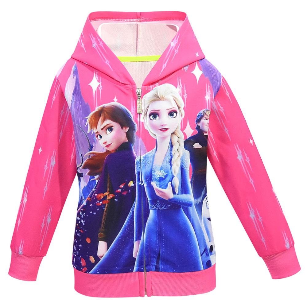 Teenager Girls Coats Outerwear Hooded Girls Jacket Snow Queen Elsa Anna Jackets For Kids Clothes Children Zipper Coat Jackets
