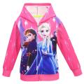 Teenager Girls Coats Outerwear Hooded Girls Jacket Snow Queen Elsa Anna Jackets For Kids Clothes Children Zipper Coat Jackets