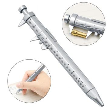 Vernier Caliper Tool Ballpoint Pen Silver Vernier Caliper Multifunction Pen Creative School Gifts Black/Blue Marker Pen 0-100MM