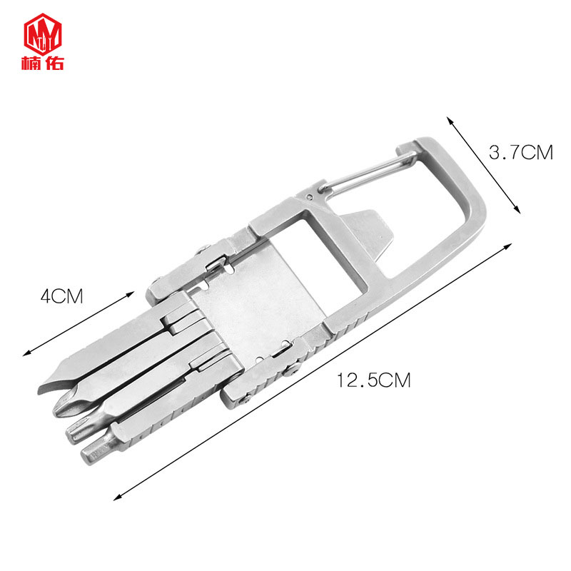 Stainless Steel Outdoor Emergency Tool Multifunctional With Screwdriver WrenchCombination Tool EDC Bottle Opener