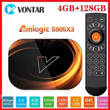 Vontar 8K Amlogic S905X3 Smart TV Box Android 9.0 Max 4GB RAM 128GB ROM 1000M Dual Wifi Youtube GOOGLE Vs X96 MAX Media Player