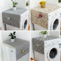 Geometric Refrigerator Cloth Single Door Refrigerator Dust Cover Pastoral Double Open Towel Washing Machine Cover Towel 1pcs