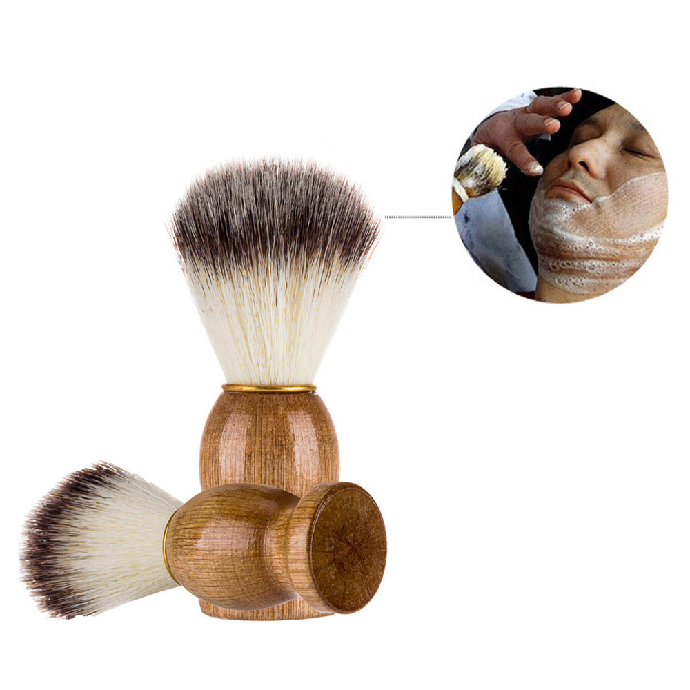 Makeup BrushesMen Shaving Bear Brush Best Badger Hair Shave Wood Handle Razor Barber Tool Shaving Brush Dropshipping