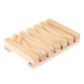 1X Wooden Natural Bamboo Soap Dishes Tray Holder Storage Soap Rack Plate Box Container Portable Bathroom Soap Dish Storage Box