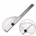 1Pcs Stainless Steel Protractor 180 Degree 10cm Angle Ruler Rotary Adjustable Measuring Tool 198 x 53 x 14mm