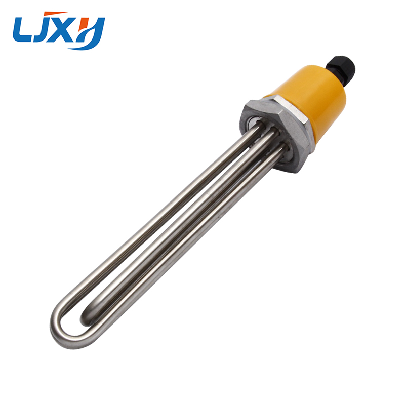 LJXH DN40 Immersion Water Heating Tube 1.5" Thread 220V/380V Power 3KW/4.5KW/6KW/9KW/12KW 304SS with Locknut for Boiler Air Tank