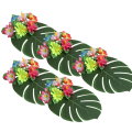 12Pcs Artificial Tropical Palm Leaves Hawaiian Beach Theme Wedding Party Leaves Jungle Party Table Decoration Accessories