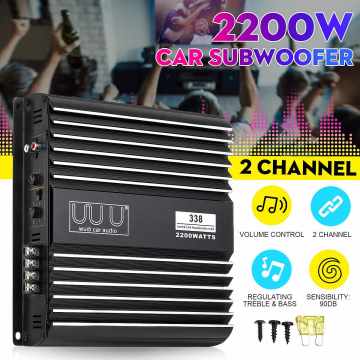 2 Channel 2200W Car Audio Amplifier Vehicle Car Amplifiers Speaker Stereo Audio Super Bass Subwoofer Prower Auto Amp